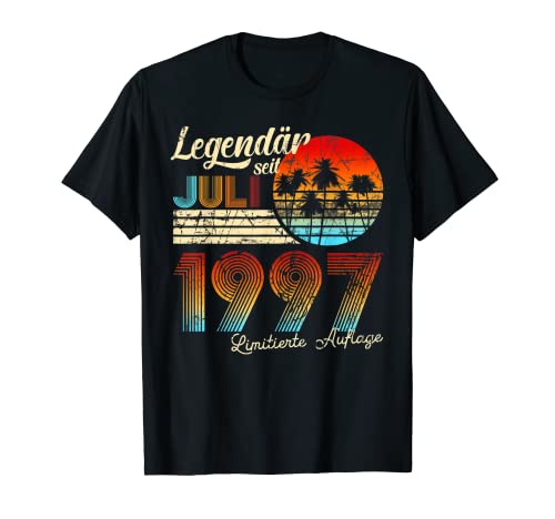 Consigue ahora Cumpleaños Legendario Desde julio 1997 Navidad Regalo Camiseta Ofertas 2025 | regaloscumple.com