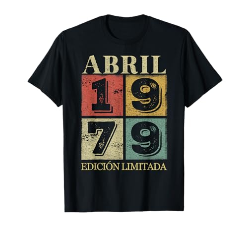 Comprar 44 Años Cumpleaños 1979 Hombre Ideas para regalar 44 Abril Edición Limitada Camiseta Top Precio 2024 | regaloscumple.com