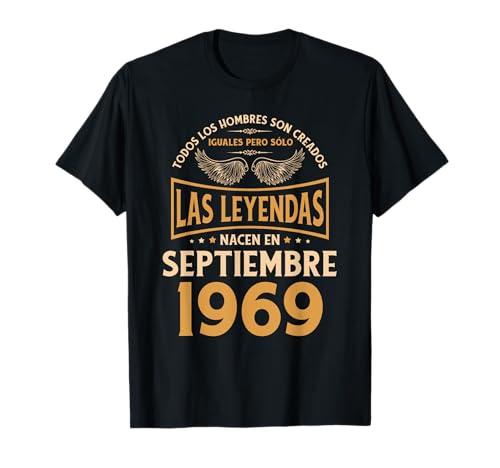 Comprar Cumpleaños Navidad Hombre Regalos Las Leyendas Septiembre 1969 Camiseta Ofertas 2024 | regaloscumple.com
