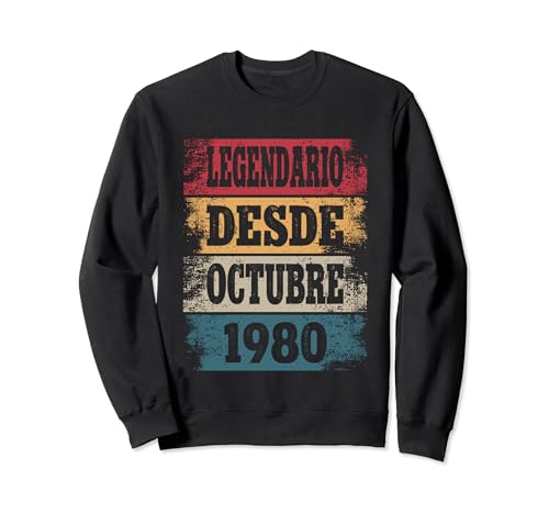 Consigue ahora Legendario Desde Octubre 1980 - Cumpleaños Cumpleaños 44 Años Sudadera Ofertas 2024 | regaloscumple.com