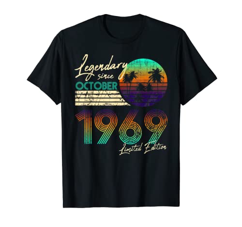 Consigue ahora Legendario Cumpleaños cumpleaños desde octubre 1969. Camiseta Rebajas 2024 | regaloscumple.com