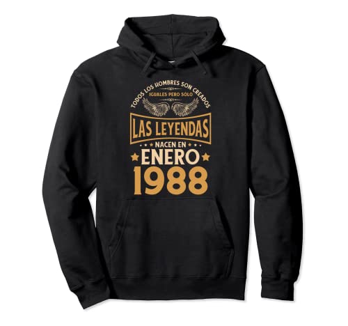 Consigue ahora Cumpleaños Hombre Regalos Navidad Las Leyendas Enero 1988 Sudadera con Capucha Rebajas 2024 | regaloscumple.com