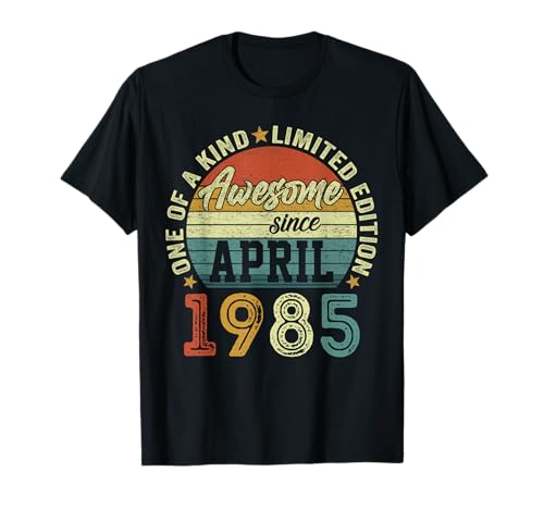 Comprar Abril 1985 Navidad 40 Años Cumpleaños Hombre Nacido En 1985 Camiseta Top Precio 2024 | regaloscumple.com