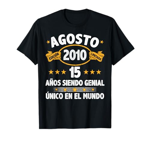 Consigue ahora Agosto 2010 15 Catálogo Años Niño Cumpleaños Regalo Agosto 2010 Camiseta Top Precio 2025 | regaloscumple.com