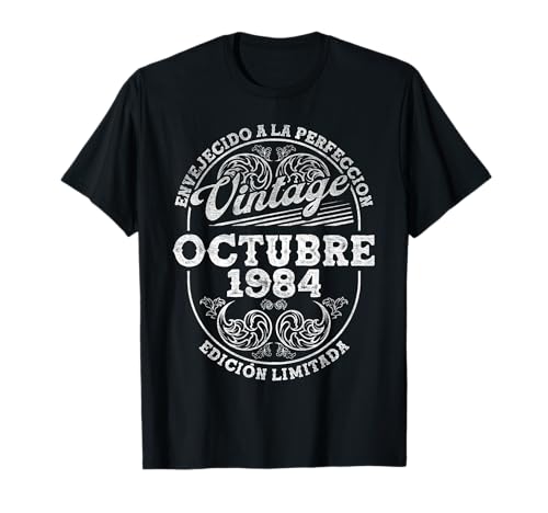 Comprar Octubre 1984 Vintage - 41 Años BlackFriday Regalo Cumpleaños Hombre Camiseta Top Precio 2025 | regaloscumple.com