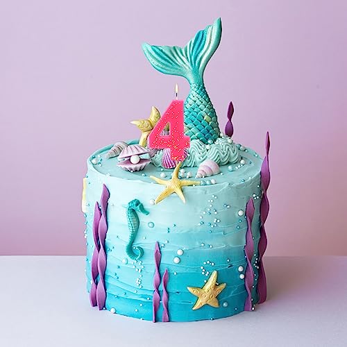 Comprar en Amazon 1 - Fluor (número Color con Glitter 7,5 - tartas, Aniversario Fiesta velas