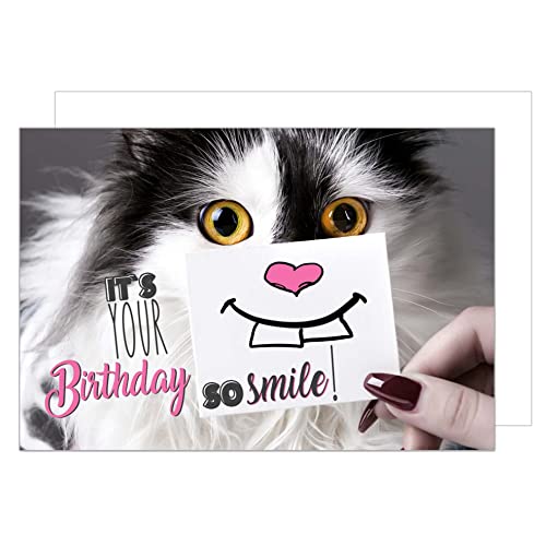 Comprar Edition Seidel Regalos Tarjeta felicitación cumpleaños premium con sobre Happy Birthday Tarjeta felicitación para hombre mujer animal y gato humor divertido (G3422 SW023) Ofertas 2023 | regaloscumple.com