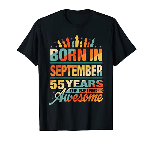 Consigue ahora Septiembre 1966 55 años 55 cumpleaños regalo vela gráfica Ideas para regalar Camiseta Rebajas 2025 | regaloscumple.com