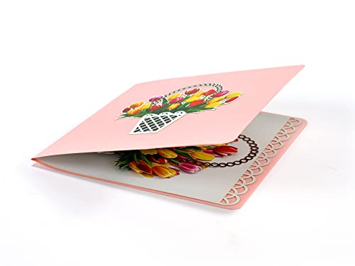 Ofertas CUTPOPUP Tulipán - 3D Tarjeta Cumpleaños Tarjetas Dia de La