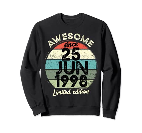 Consigue ahora Camiseta Cumpleaños cumpleaños 25 años 25 junio 1998 25 cumpleaños Sudadera Ofertas 2025 | regaloscumple.com
