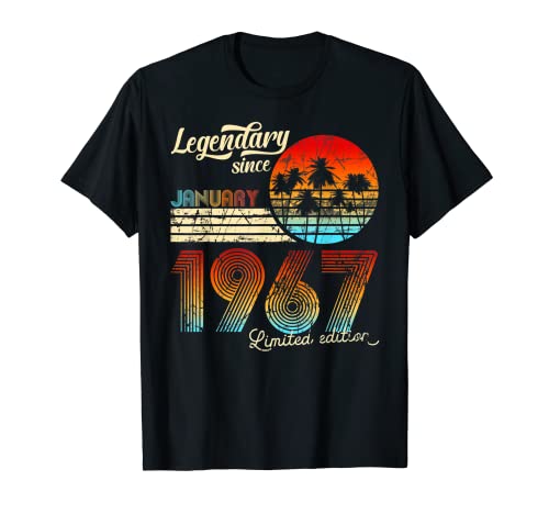 Consigue ahora Catálogo Legendario cumpleaños desde enero 1967 Regalo. Camiseta Ofertas 2023 | regaloscumple.com