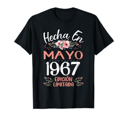 Comprar Hecha En Mayo 1967 Mujer BlackFriday Regalo 57 Años Cumpleaños Camiseta Ofertas 2024 | regaloscumple.com