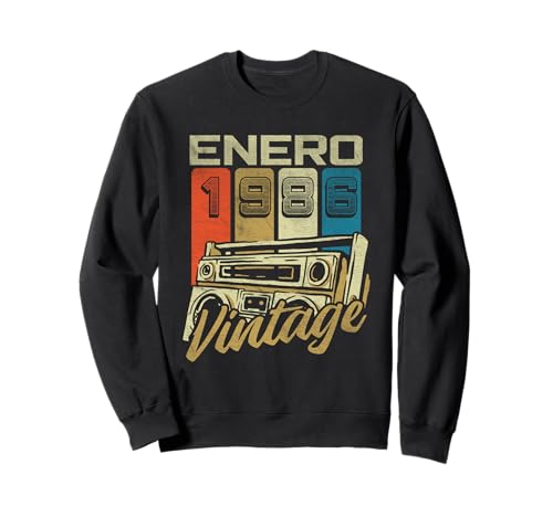 Comprar Enero 1986 Vintage - 38 Años Regalo Cumpleaños BlackFriday Hombre Sudadera Top Precio 2024 | regaloscumple.com