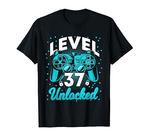 Comprar 37 Años Cumpleaños Regalos hombre mujer Level 37 nacido Ideas para regalar 1984 Camiseta Ofertas 2025 | regaloscumple.com