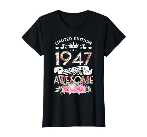 Comprar Nacido para ser BlackFriday impresionante 1947 Cumpleaños Camiseta Ofertas 2025 | regaloscumple.com