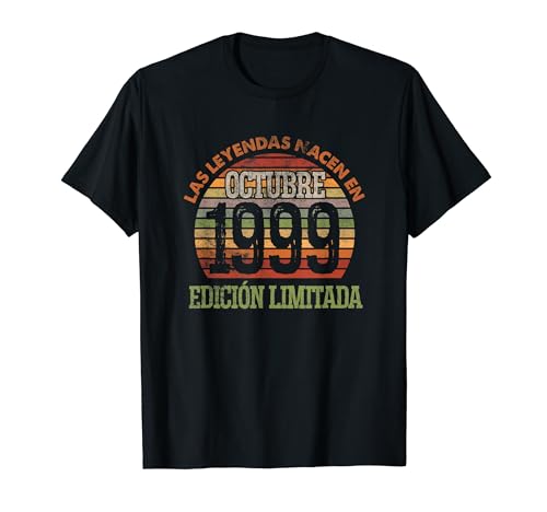 Comprar Las Leyendas nacen en Octubre 1999 - 25 Cumpleaños Ideas para regalar Hombre Camiseta Ofertas 2025 | regaloscumple.com