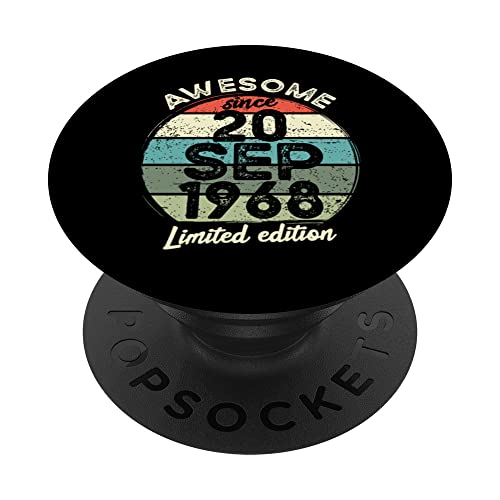 Consigue ahora Camiseta cumpleaños 55 años 20 septiembre Navidad 1968 55 cumpleaños PopSockets PopGrip Intercambiable Rebajas 2024 | regaloscumple.com