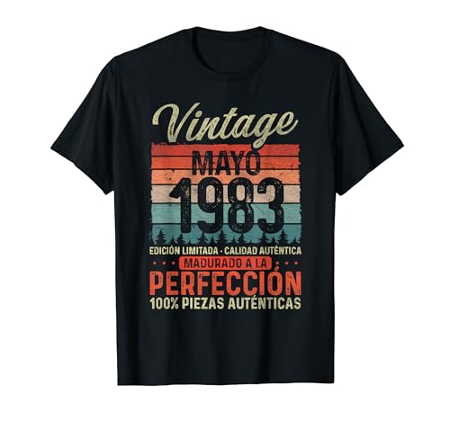 Oferta Mayo Vintage 41 Cumpleaños Camiseta