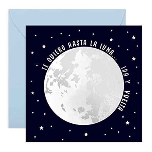 Comprar Central 23 Tarjeta aniversario divertida - “TE QUIERO HASTA LA LUNA Regalos IDA Y VUELTA” - Tarjeta aniversario bodas para esposo o esposa - Novio novia padres - Para San Valentin Ofertas 2024 | regaloscumple.com