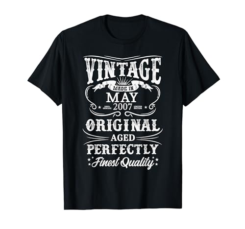 Consigue ahora Vintage Mayo 2007 Legendario Desde Mayo 2007 BlackFriday Camiseta Rebajas 2023 | regaloscumple.com