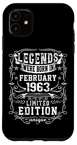 Consigue ahora Carcasa Cumpleaños para iPhone 11 Cumpleaños Febrero 1963 Edición Limitada Regalo February Rebajas 2024 | regaloscumple.com