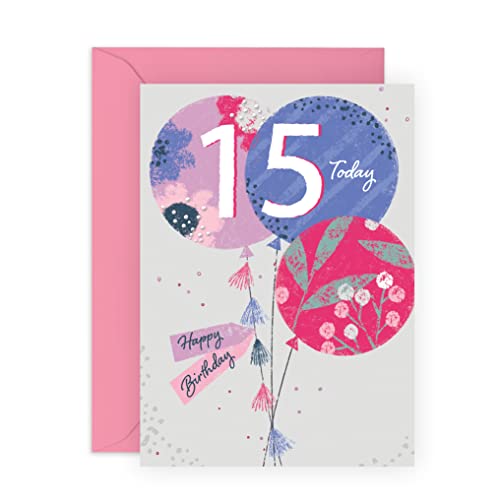 Consigue ahora CENTRAL 23 Tarjeta 15 cumpleaños para niños y niñas globos cumpleaños Navidad 15 años para adolescentes bonitas tarjetas felicitación para hijo hija sobrino sobrina Rebajas 2024 | regaloscumple.com