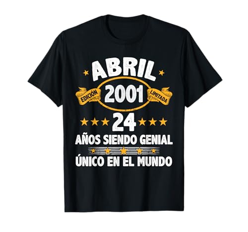 Comprar Abril 2001 24 Años Hombre Cumpleaños Regalo Abril 2001 Camiseta Navidad Rebajas 2025 | regaloscumple.com