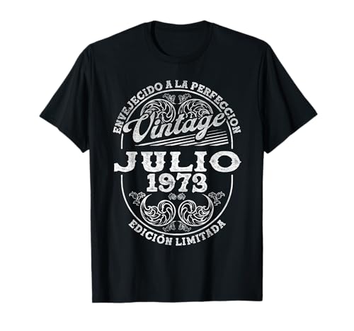 Comprar Julio 1973 Vintage - 51 Años Regalo Cumpleaños Promoción Hombre Camiseta Rebajas 2024 | regaloscumple.com