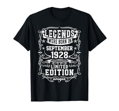 Comprar Cumpleaños Septiembre Promoción 1928 Edición Limitada Regalo Vintage Camiseta Top Precio 2024 | regaloscumple.com
