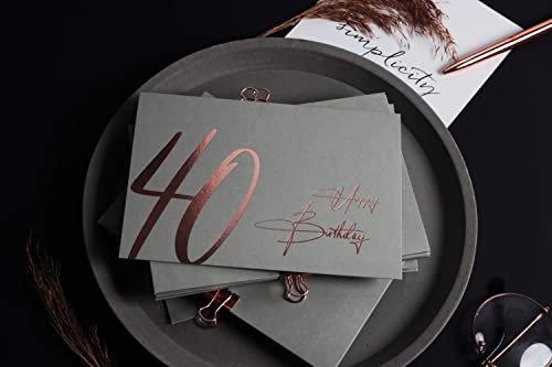 Mejores precios - Happy Birthday 40 - Tarjeta felicitacion 40 cumpleaños con sobre