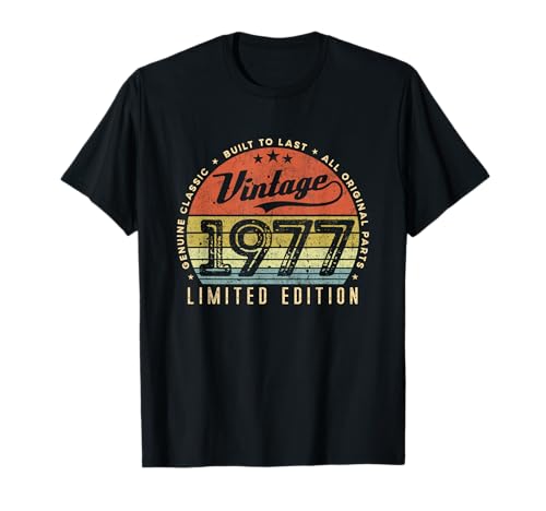 Consigue Regalos ahora 48 años Vintage 1977 Edición Limitada 48 Cumpleaños Camiseta Rebajas 2025 | regaloscumple.com