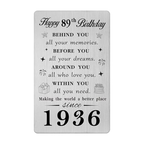 Comprar Gezxin Tarjeta cumpleaños 89 para hombres y mujeres regalos cumpleaños personalizados 89 años para él ella mujer hombre ideas Promoción regalo cumpleaños 1935 recuerdo para mujer y Top Precio 2024 | regaloscumple.com