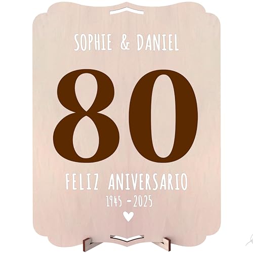 Comprar Nagu® 80- Regalos Aniversario Bodas cumpleaños 80 años. Tarjeta felicitacion o topper e ideas originales decoracion para hombres o mujer en el Aniversario madre y padre Cumpleaños mamá papá Top Precio 2024 | regaloscumple.com