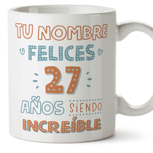 Consigue ahora MUGFFINS Regalos Tazas Personalizadas Cumpleaños - En Español - Felicidades Increíble - 11 oz / 330 ml - Regalo personalizable original y divertido Ofertas 2024 | regaloscumple.com
