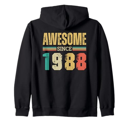 Comprar Impresionante desde 1988 cumpleaños retro Sudadera con Capucha Regalos Ofertas 2025 | regaloscumple.com