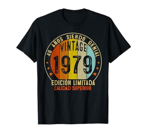 Consigue ahora 46 Cumpleaños 1979 46 Años Hombre Mujer Navidad Vintage 1979 Camiseta Rebajas 2025 | regaloscumple.com