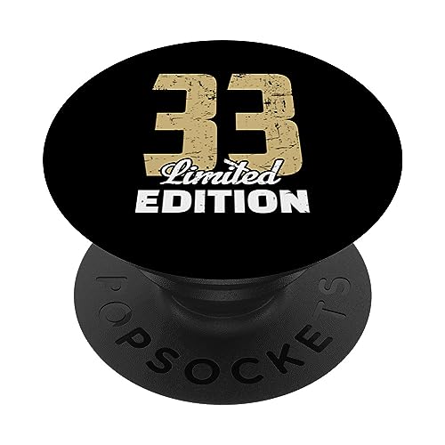Consigue ahora 33 Ideas para regalar Cumpleaños Edición Limitada Aniversario 33 Años PopSockets PopGrip Adhesivo Top Precio 2025 | regaloscumple.com