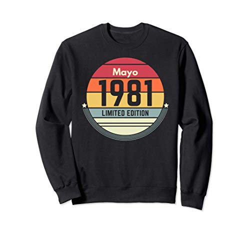 Consigue ahora 40 Años Cumpleaños Regalo Nacido En Mayo 1981 Mujer BlackFriday Sudadera Ofertas 2025 | regaloscumple.com