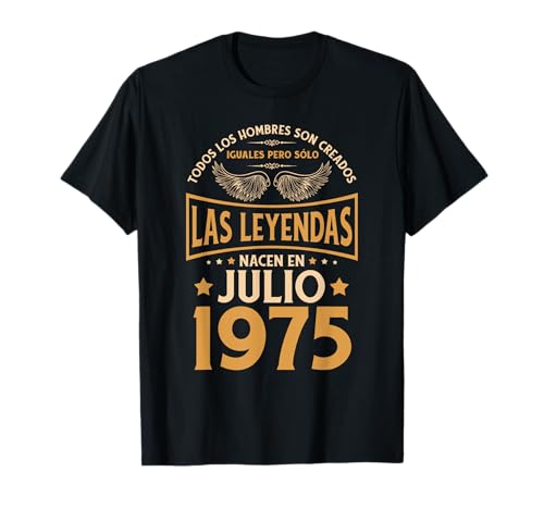 Consigue ahora Cumpleaños Hombre Regalos Las Leyendas Julio 1975 Promoción Camiseta Ofertas 2025 | regaloscumple.com