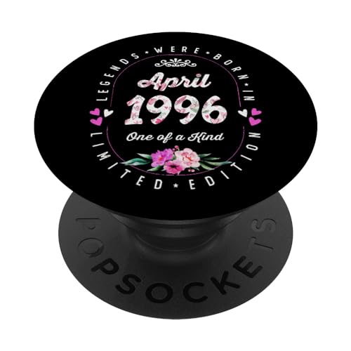 Comprar Cumpleaños Floral - BlackFriday Las Leyendas nacen en Abril 1996 PopSockets PopGrip Intercambiable Ofertas 2025 | regaloscumple.com