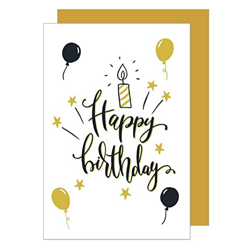 Comprar Edition Seidel tarjeta cumpleaños primera calidad Ideas para regalar con repujado en oro fino y sobre - tarjeta felicitación cumpleaños para hombres y mujeres (G3046 SW022) Top Precio 2023 | regaloscumple.com