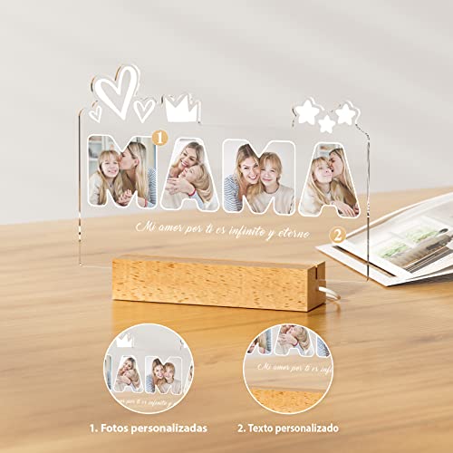 Comprar ahora IDIY Personalizada tu - con LED Regalo la Mamá Original Navidad, Gracias
