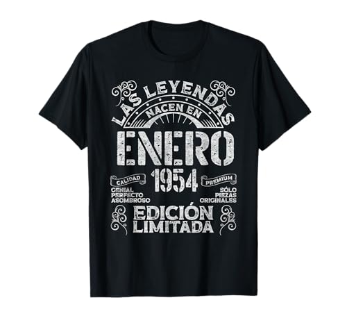 Comprar Las Leyendas Nacen En Enero 1954 70 Años Catálogo Cumpleaños Camiseta Ofertas 2024 | regaloscumple.com