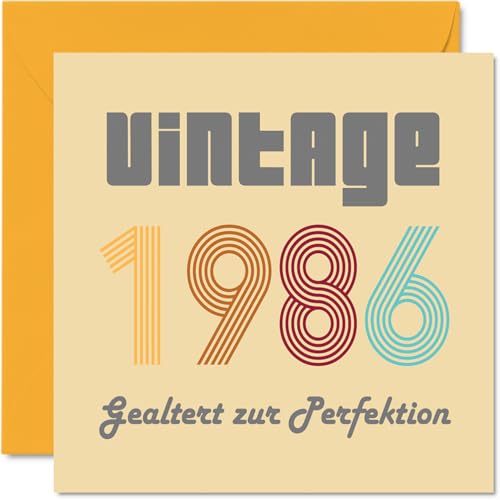 Comprar Stuff4 39. Tarjetas cumpleaños para hombres y mujeres estilo vintage 1986 envejecidas a la perfección 39 tarjeta felicitación para tío tía hermano hermana Cumpleaños hijo hija 145 mm Top Precio 2025 | regaloscumple.com