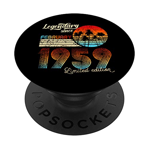 Consigue ahora Cumpleaños Legendario Desde Febrero De 1959 Promoción Regalo. PopSockets PopGrip Intercambiable Ofertas 2024 | regaloscumple.com