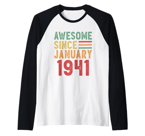 Consigue ahora Impresionante regalo 90 Promoción cumpleaños desde enero 1941 Camiseta Manga Raglan Ofertas 2024 | regaloscumple.com