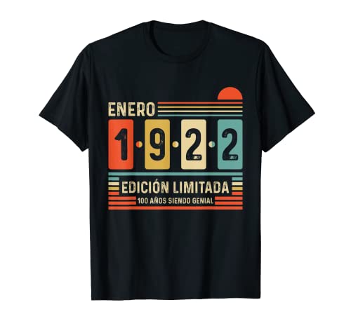 Consigue ahora 100 Años Enero 1922 Leyenda Regalos Regalo 100 Cumpleaños Camiseta Ofertas 2024 | regaloscumple.com