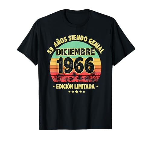 Comprar Diciembre 1966 59 Años Hombre Cumpleaños Cumpleaños Diciembre 1966 Camiseta Top Precio 2025 | regaloscumple.com