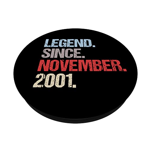 Ofertas en regaloscumple.com Leyenda Desde noviembre 2001 Cumpleaños Vintage PopSockets PopGrip Intercambiable