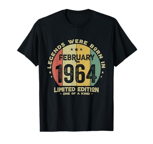 Comprar Legends Were Regalos Born In February 1964 Cumpleaños Camiseta Top Precio 2024 | regaloscumple.com